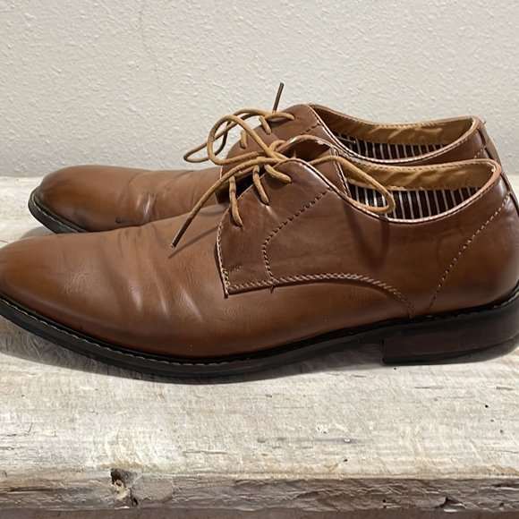David Stone Shoes Mens Size 9 Brown Lace Up Tie Dress‎ Square - Picture 5 of 9